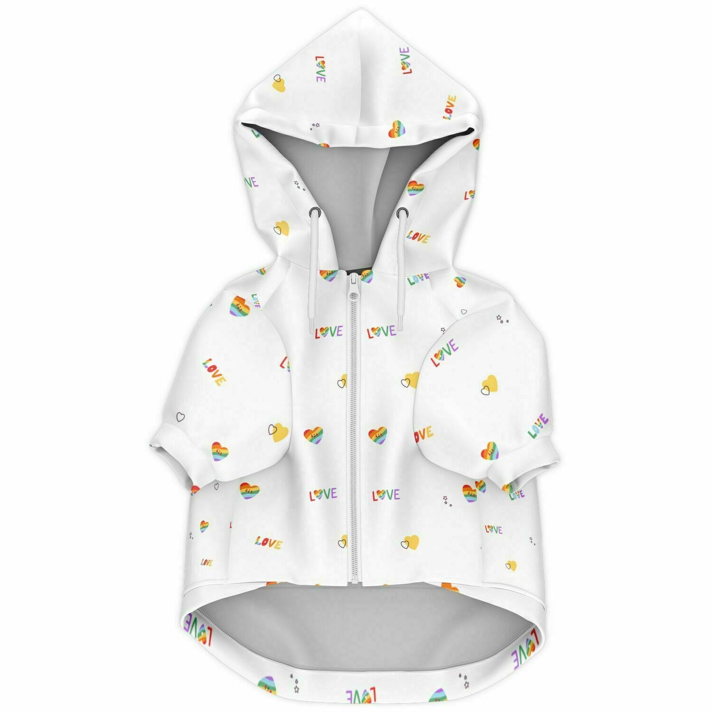 Rainbow Love All-Over Print Zip-Up Hoodie