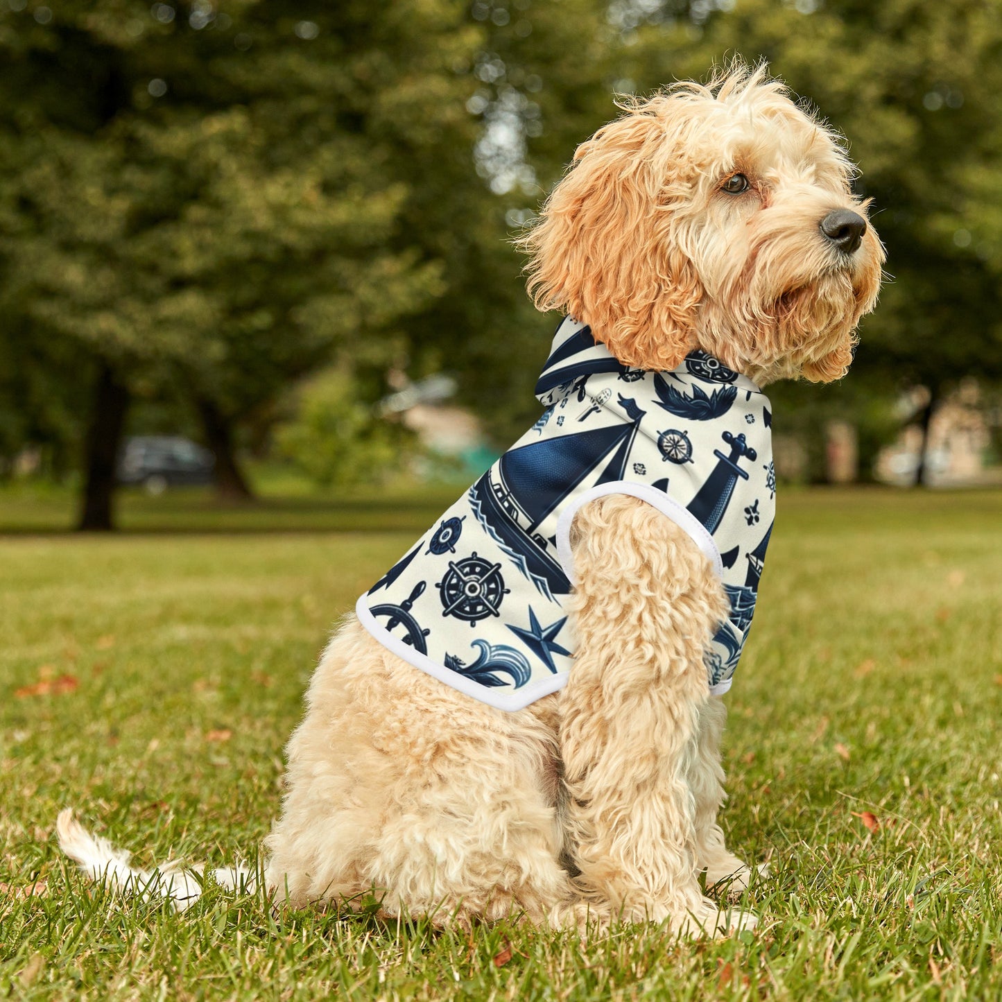 Seafarer's Tail Nautical Style Custom Pet Hoodie