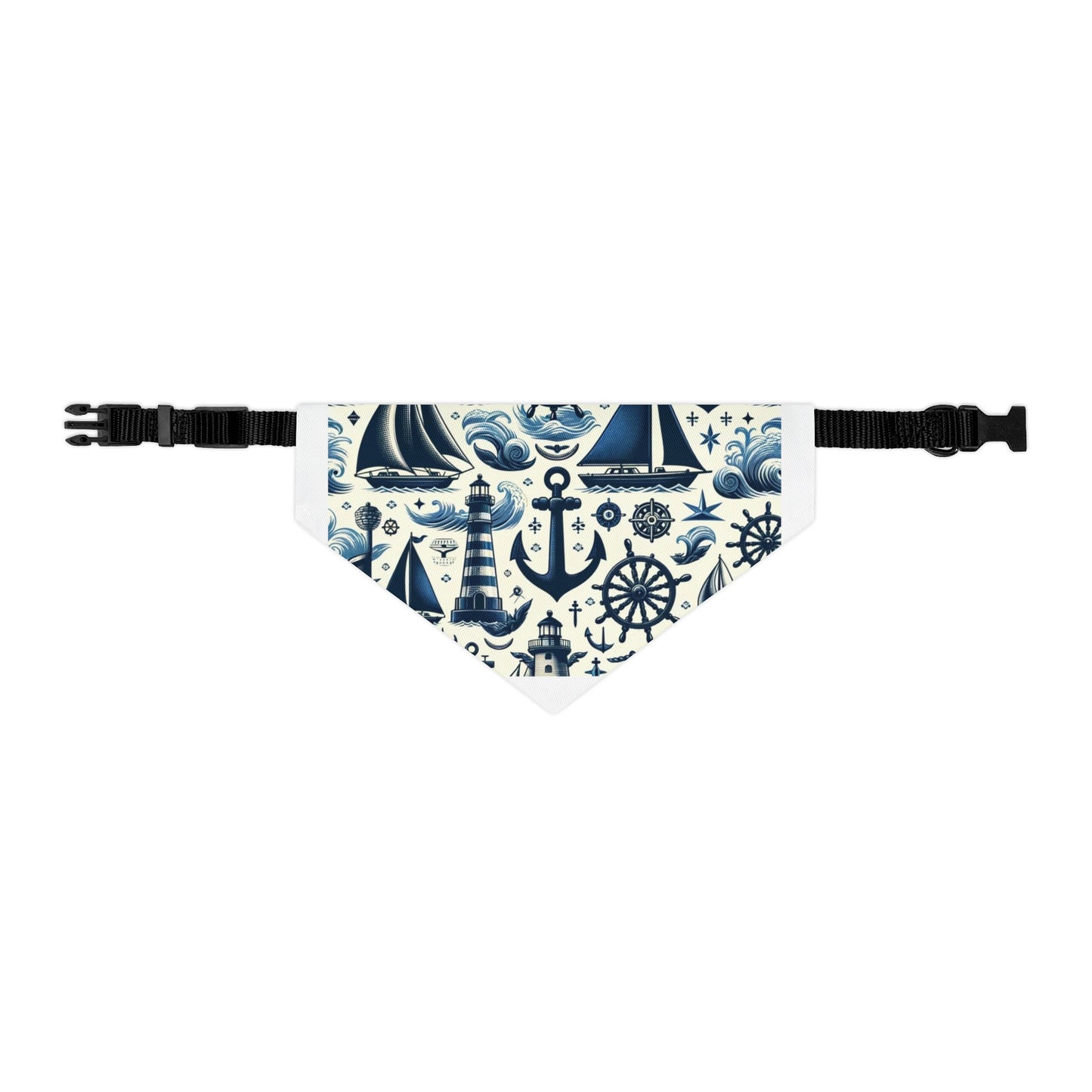 Seafarer's Tail Nautical Style Pet Bandana Collar