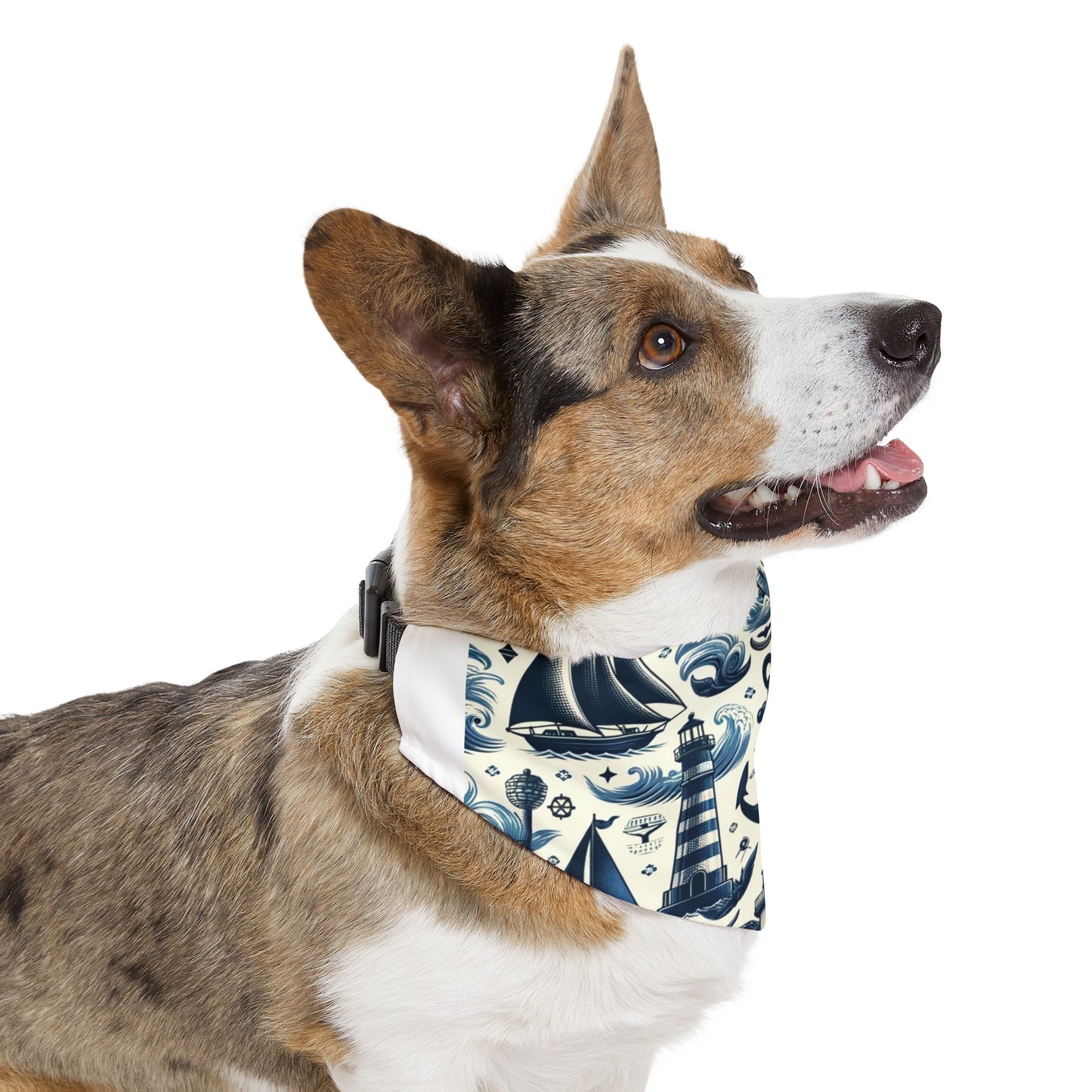 Seafarer's Tail Nautical Style Pet Bandana Collar