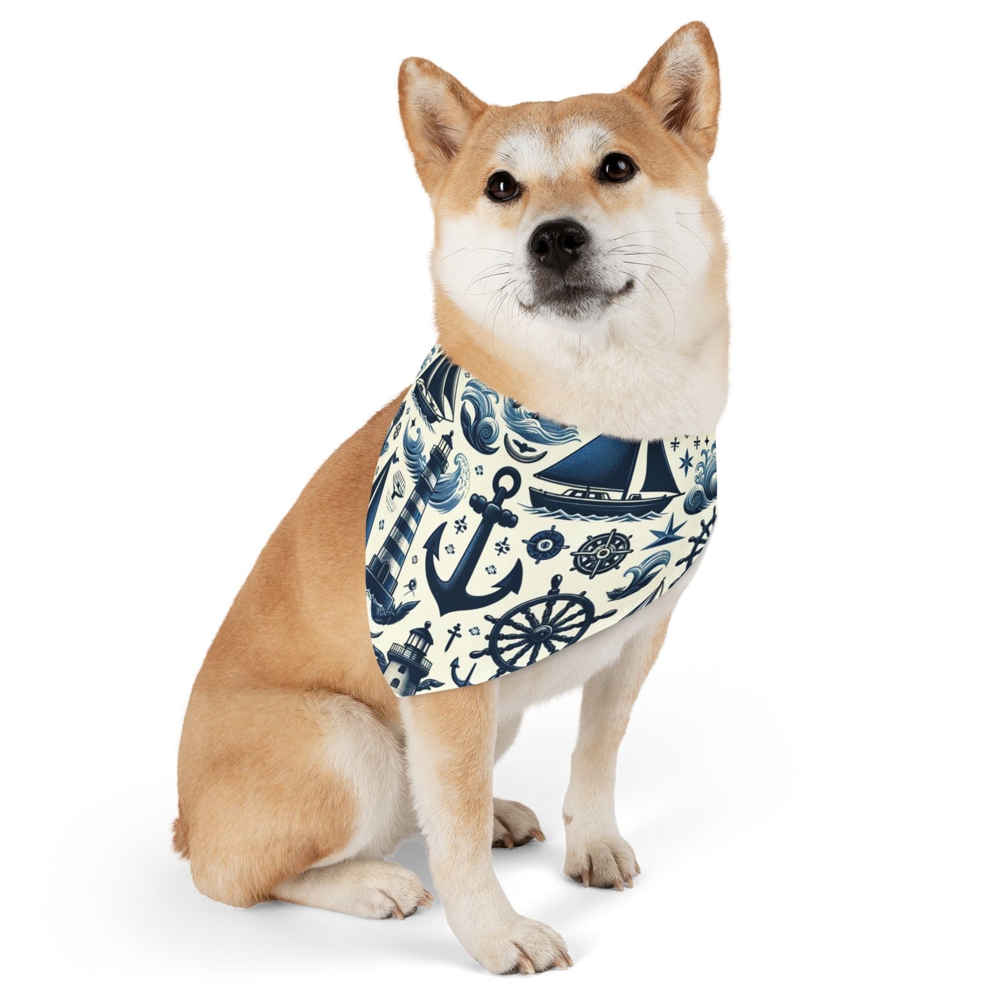 Seafarer's Tail Nautical Style Pet Bandana Collar