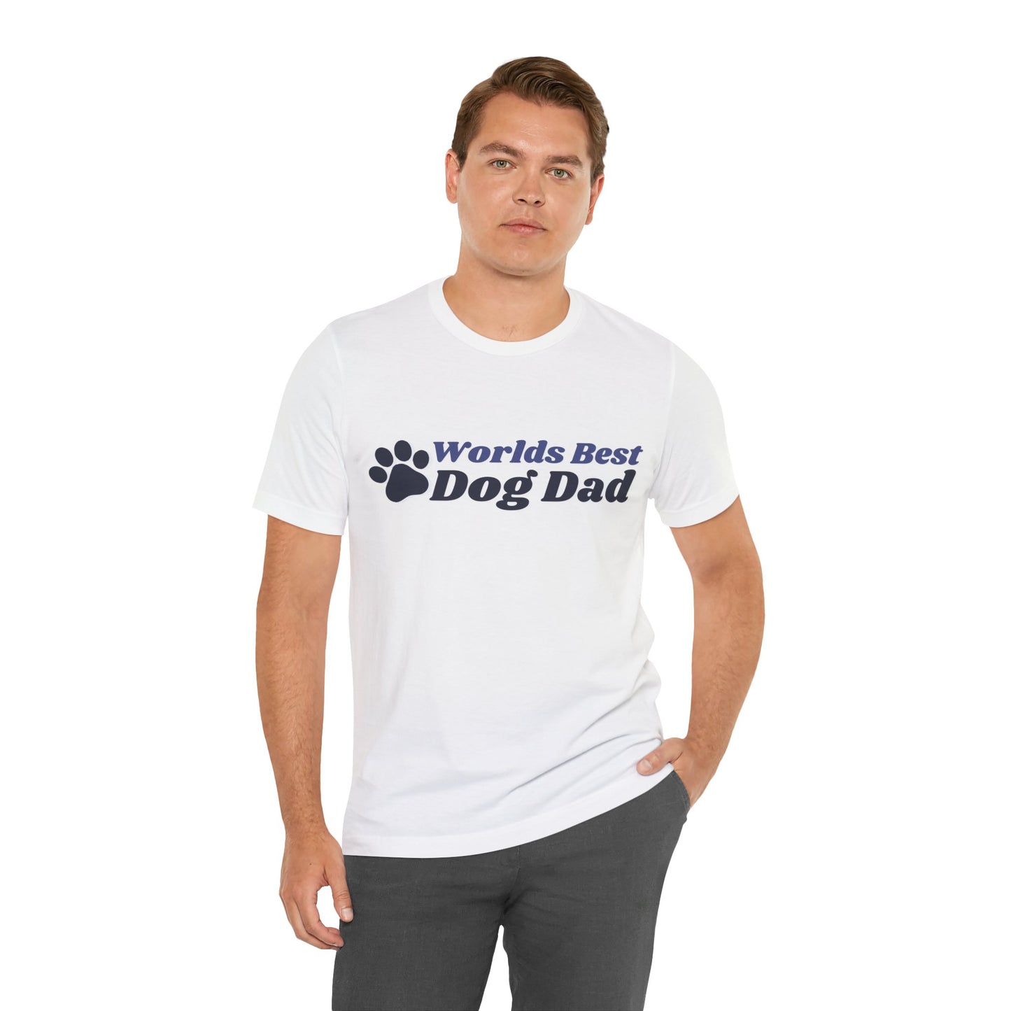 Worlds Best Dog Dad Unisex Jersey Short Sleeve Tee