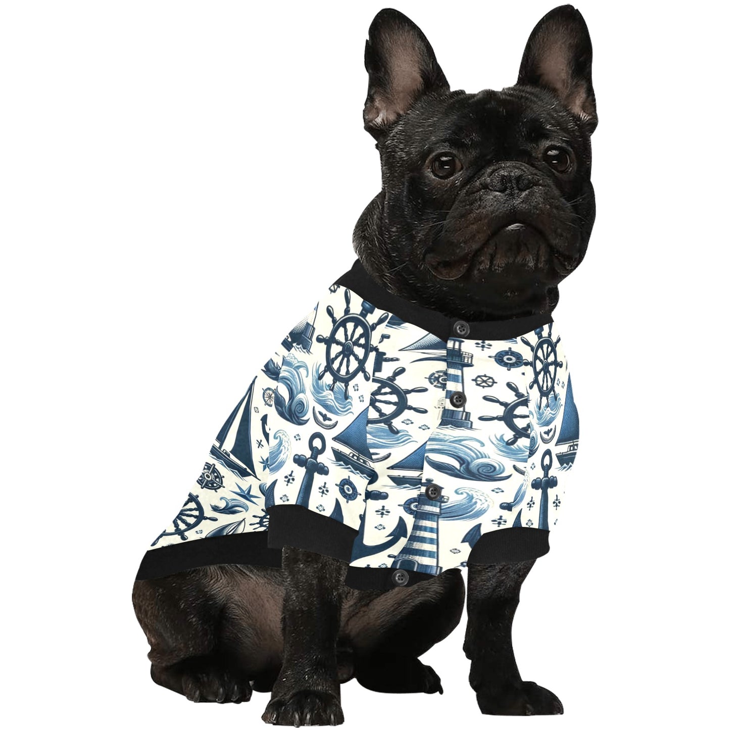 Seafarer's Tail Nautical Style Dog Windbreaker.