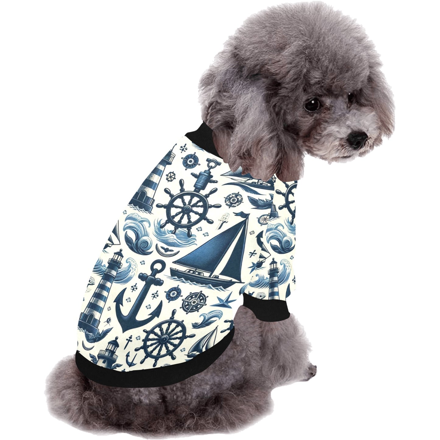 Seafarer's Tail Nautical Style Dog Windbreaker.