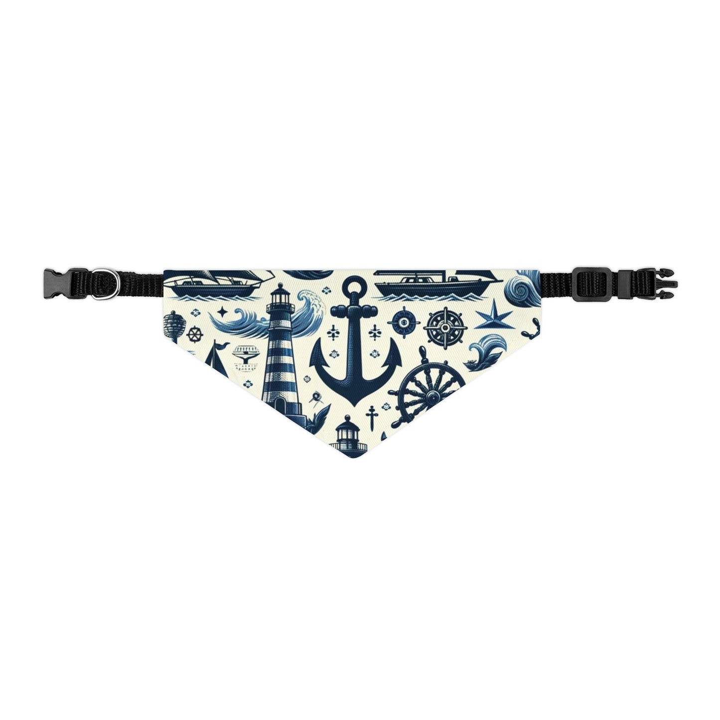 Seafarer's Tail Nautical Style Pet Bandana Collar