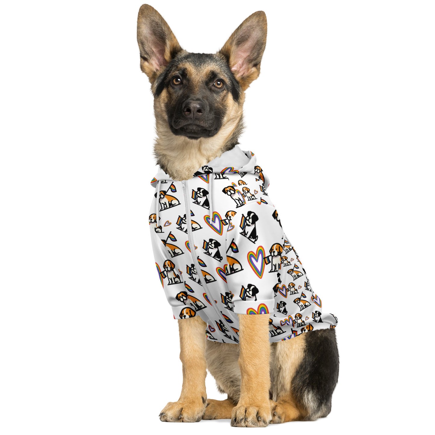 Prideful Pups Fashion Dog Zip-Up Hoodie