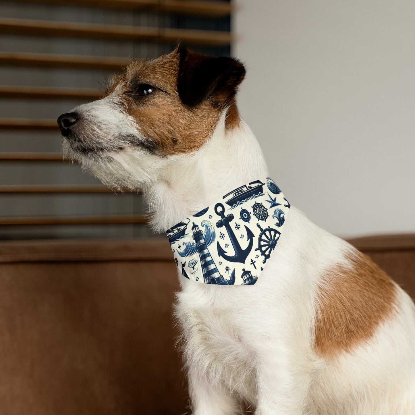 Seafarer's Tail Nautical Style Pet Bandana Collar