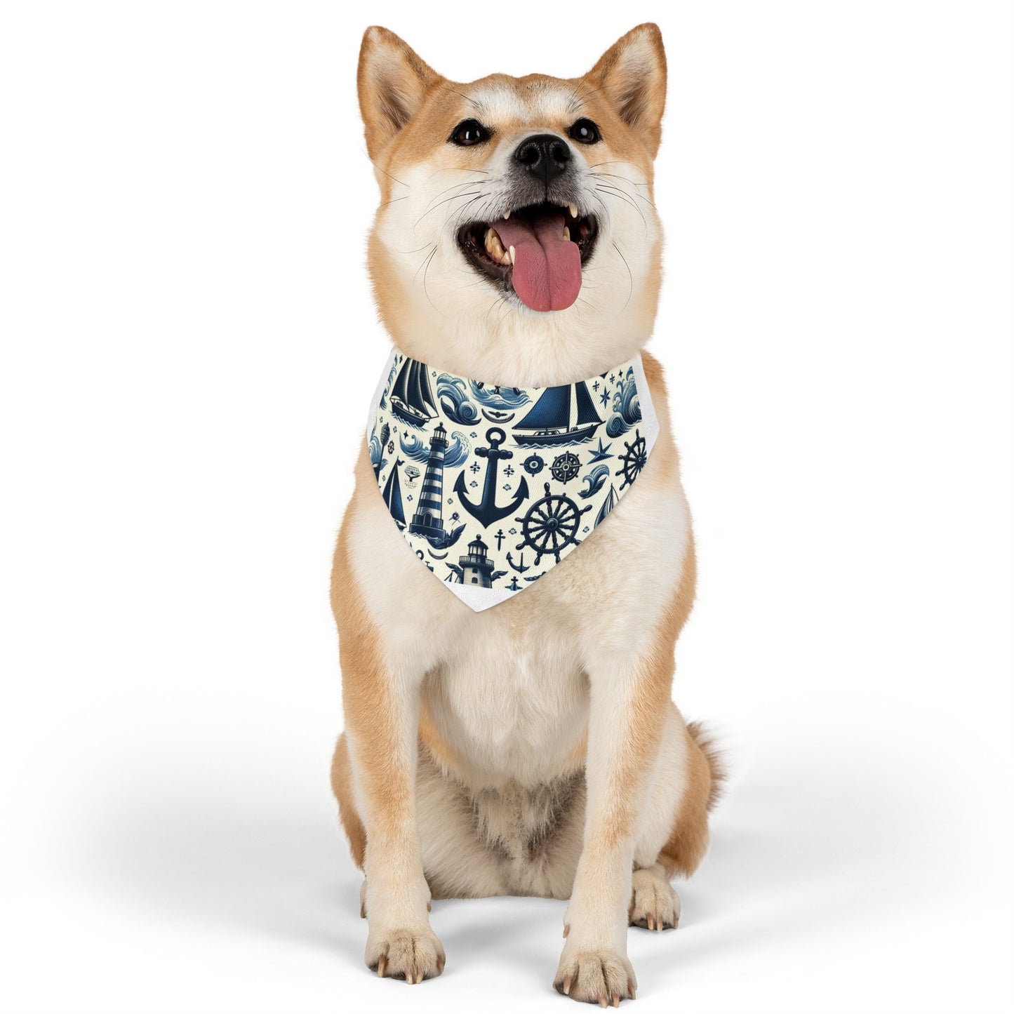 Seafarer's Tail Nautical Style Pet Bandana Collar