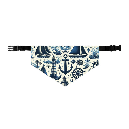 Seafarer's Tail Nautical Style Pet Bandana Collar