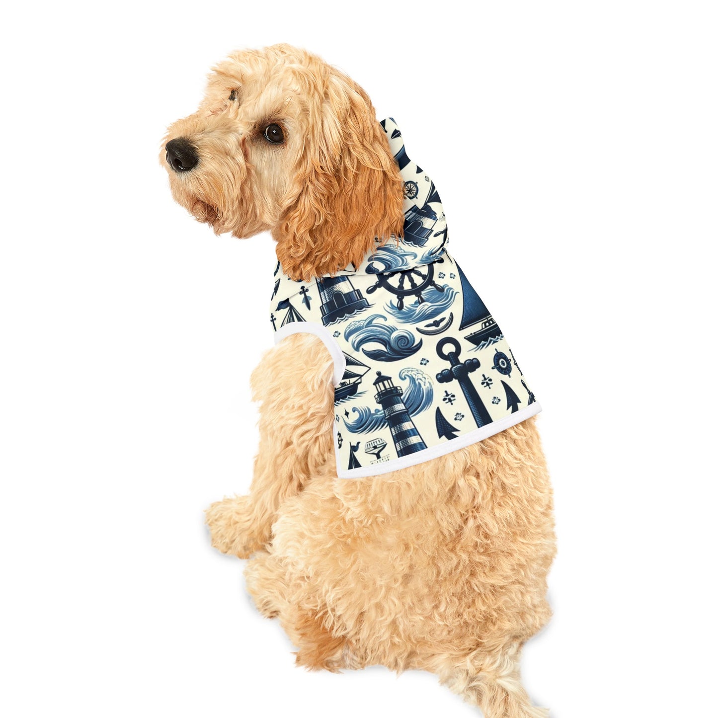 Seafarer's Tail Nautical Style Custom Pet Hoodie