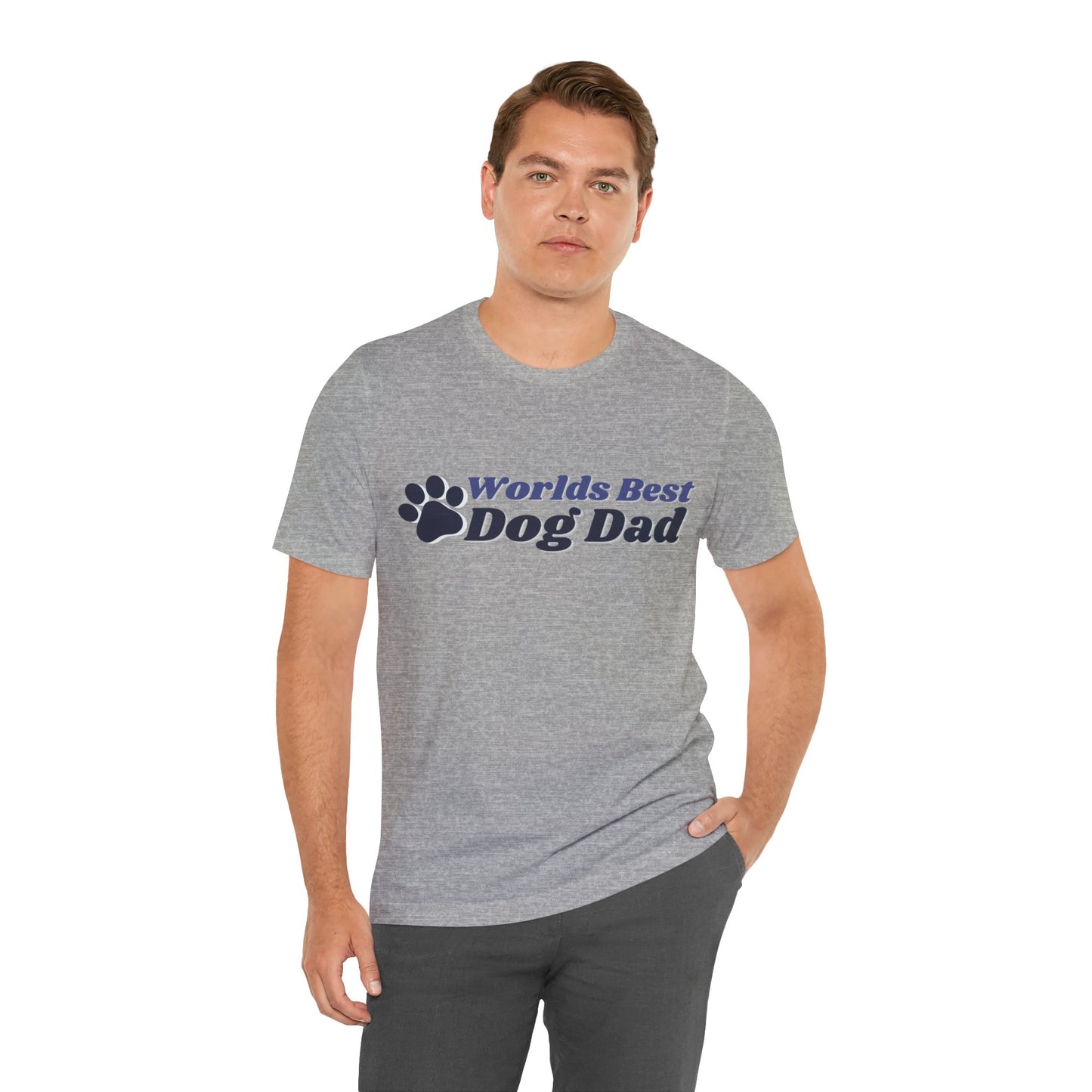 Worlds Best Dog Dad Unisex Jersey Short Sleeve Tee