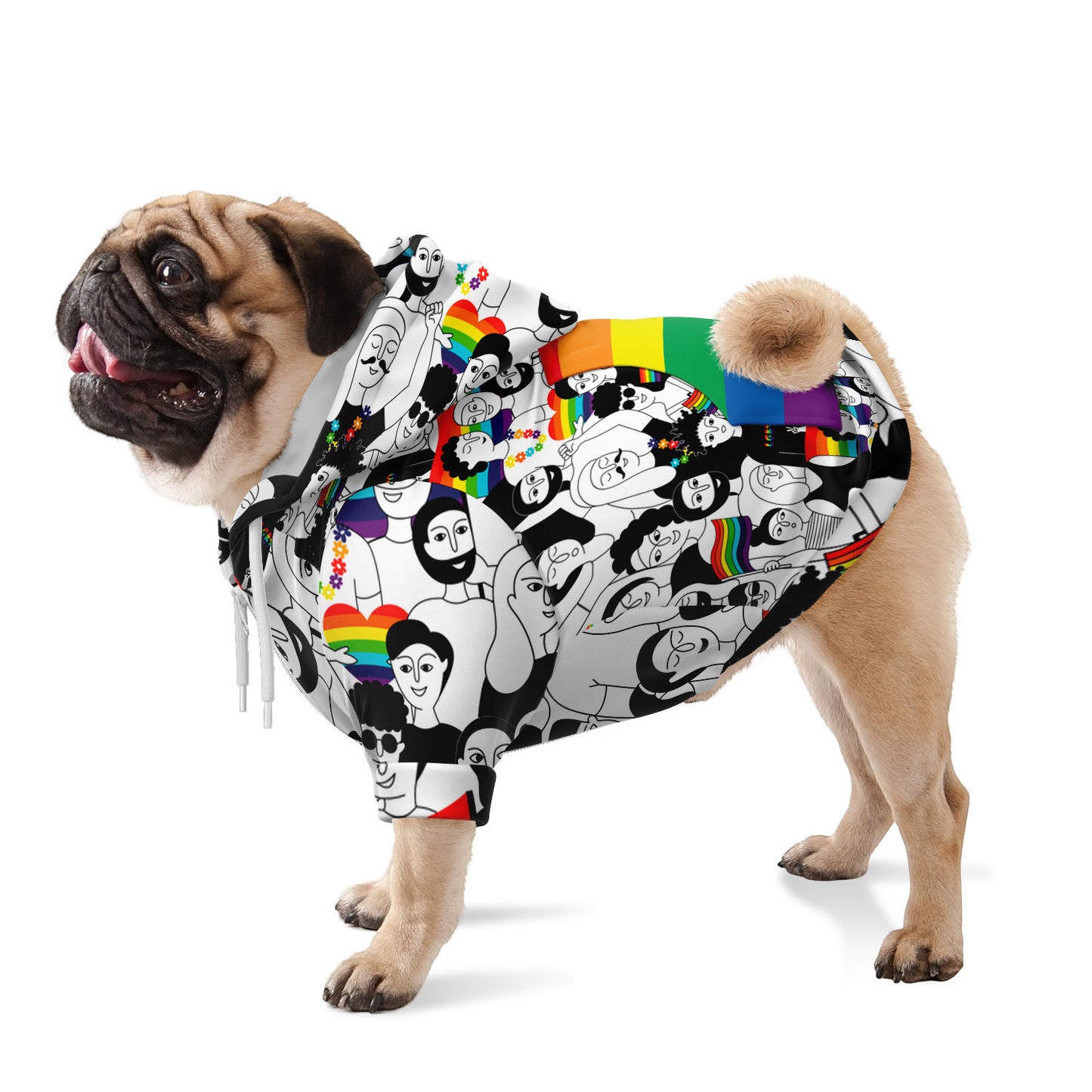 Love is Love Celebration Athletic Dog Zip-Up Hoodie