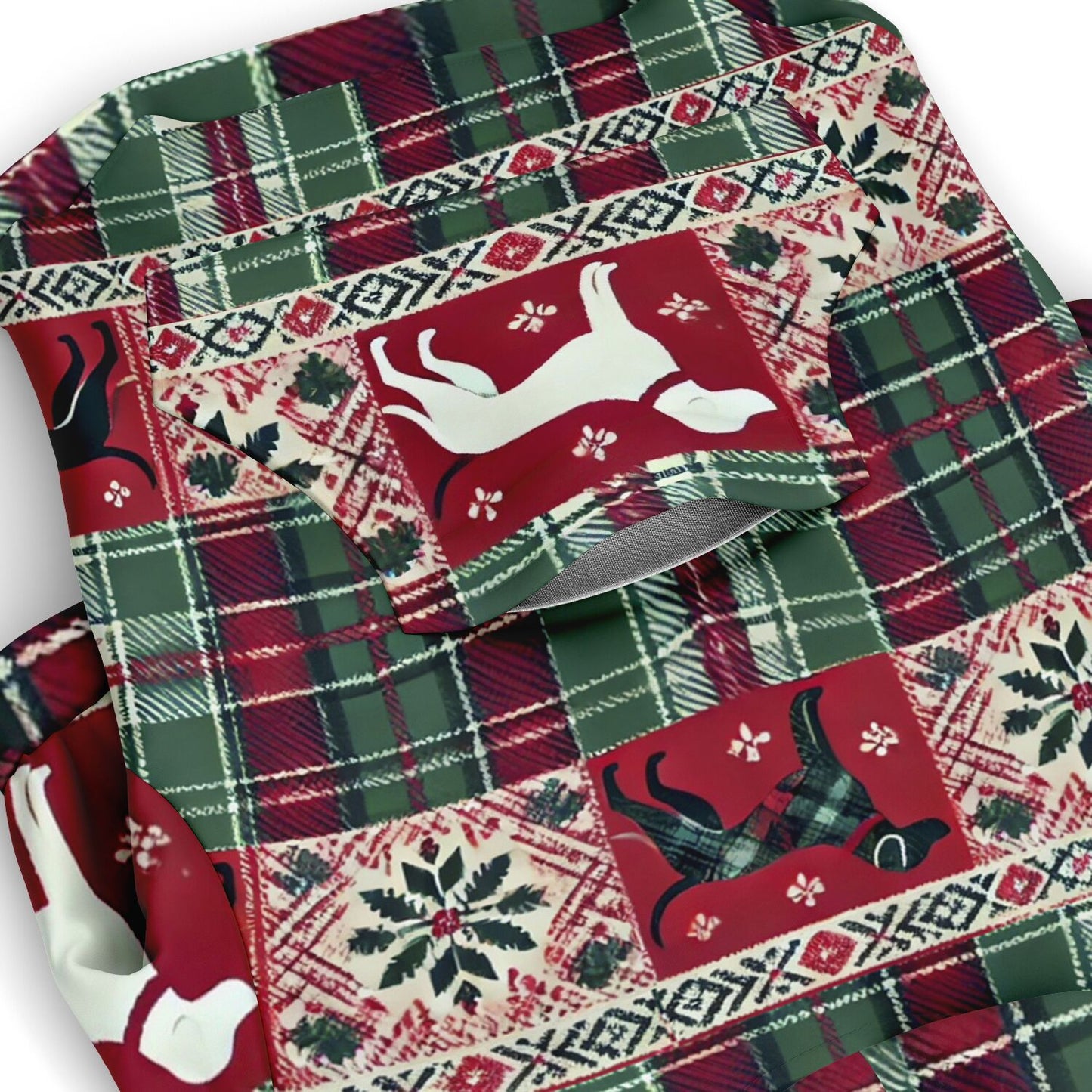 Plaid & Paws Holiday Hoodie