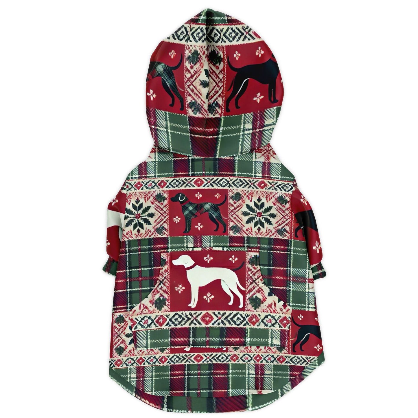 Plaid & Paws Holiday Hoodie