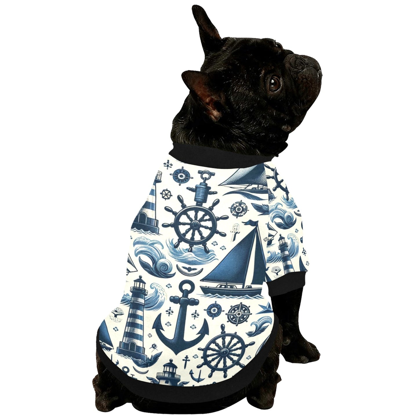 Seafarer's Tail Nautical Style Dog Windbreaker.