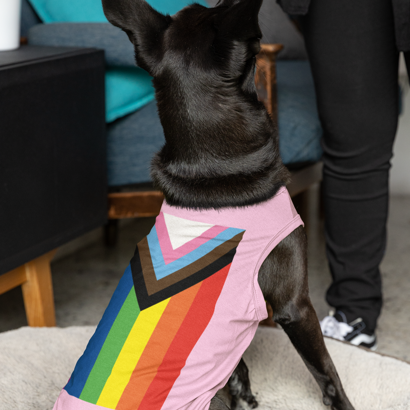 Progressive Pride Flag Pet Tank